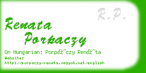 renata porpaczy business card